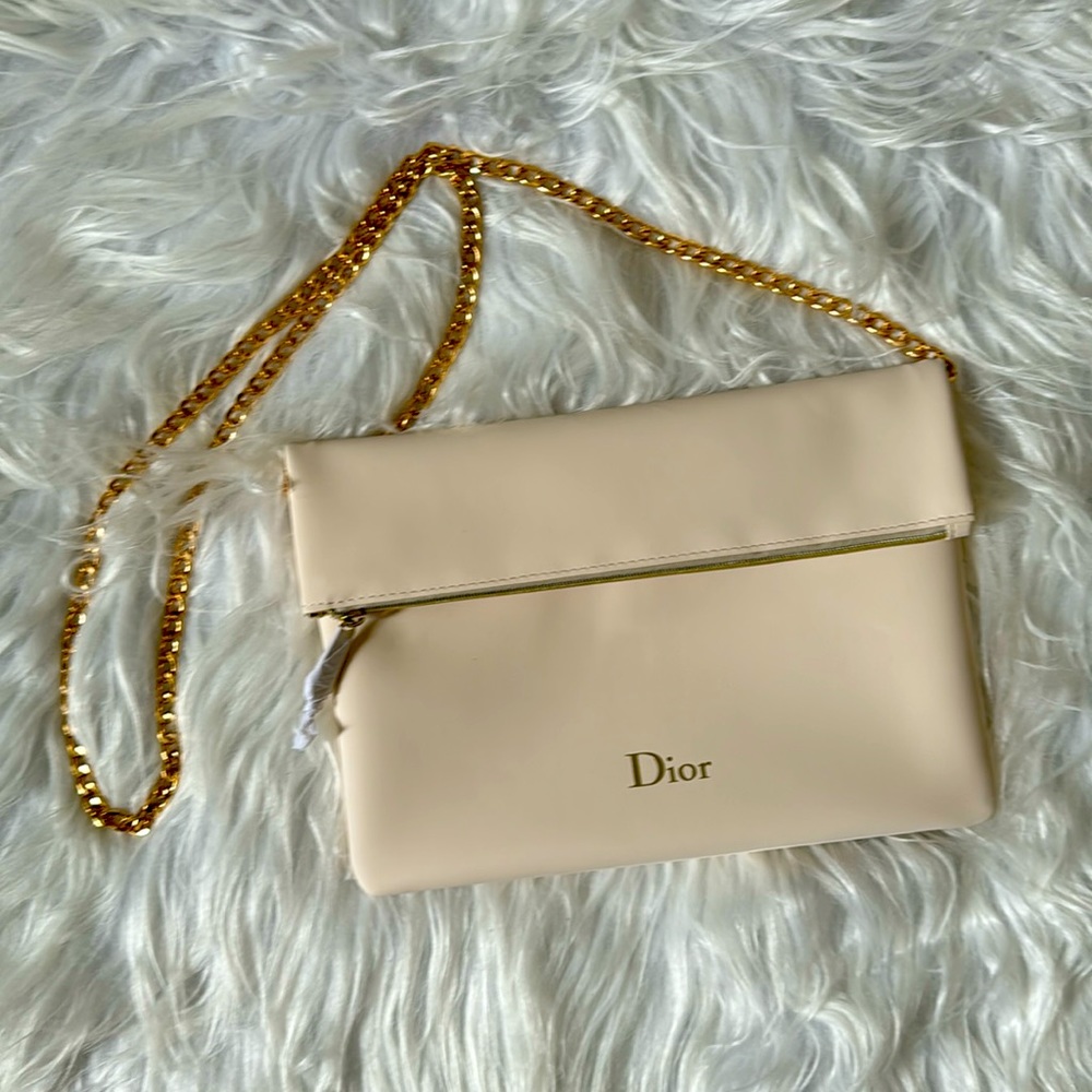New Dior Beauté Pouch/Clutch Ivory/Gold